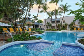 2 outdoor pools, pool umbrellas, pool loungers - Waves Resort & Spa, Barbados, An Autograph Collection® All-Inclusive Resort (Prospect)