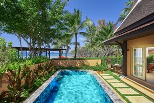 Villa, 2 Bedrooms, Private Pool | Minibar, in-room safe, laptop workspace, blackout drapes