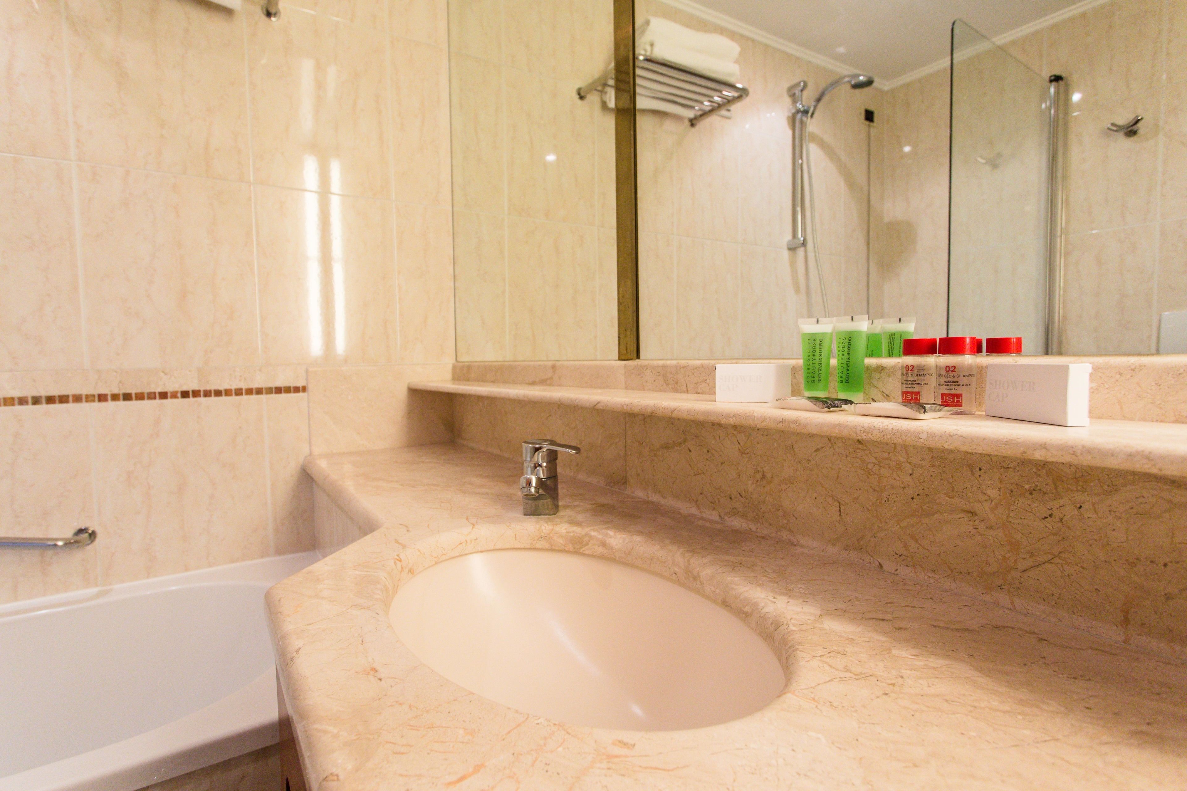 free toiletries, hair dryer, bathrobes, slippers