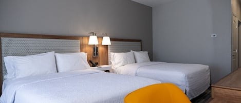 In-room safe, desk, laptop workspace, blackout curtains