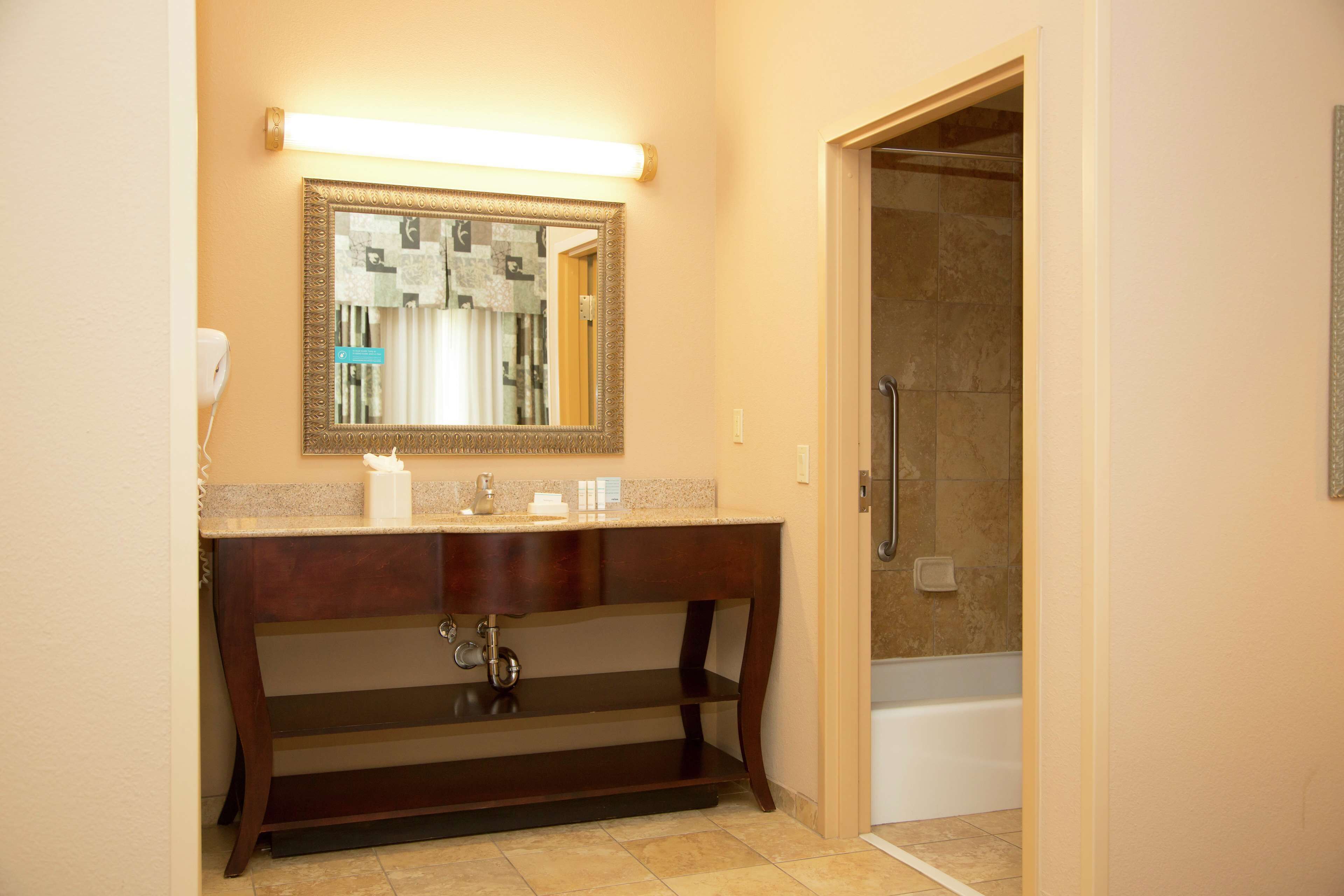 free toiletries, hair dryer, towels