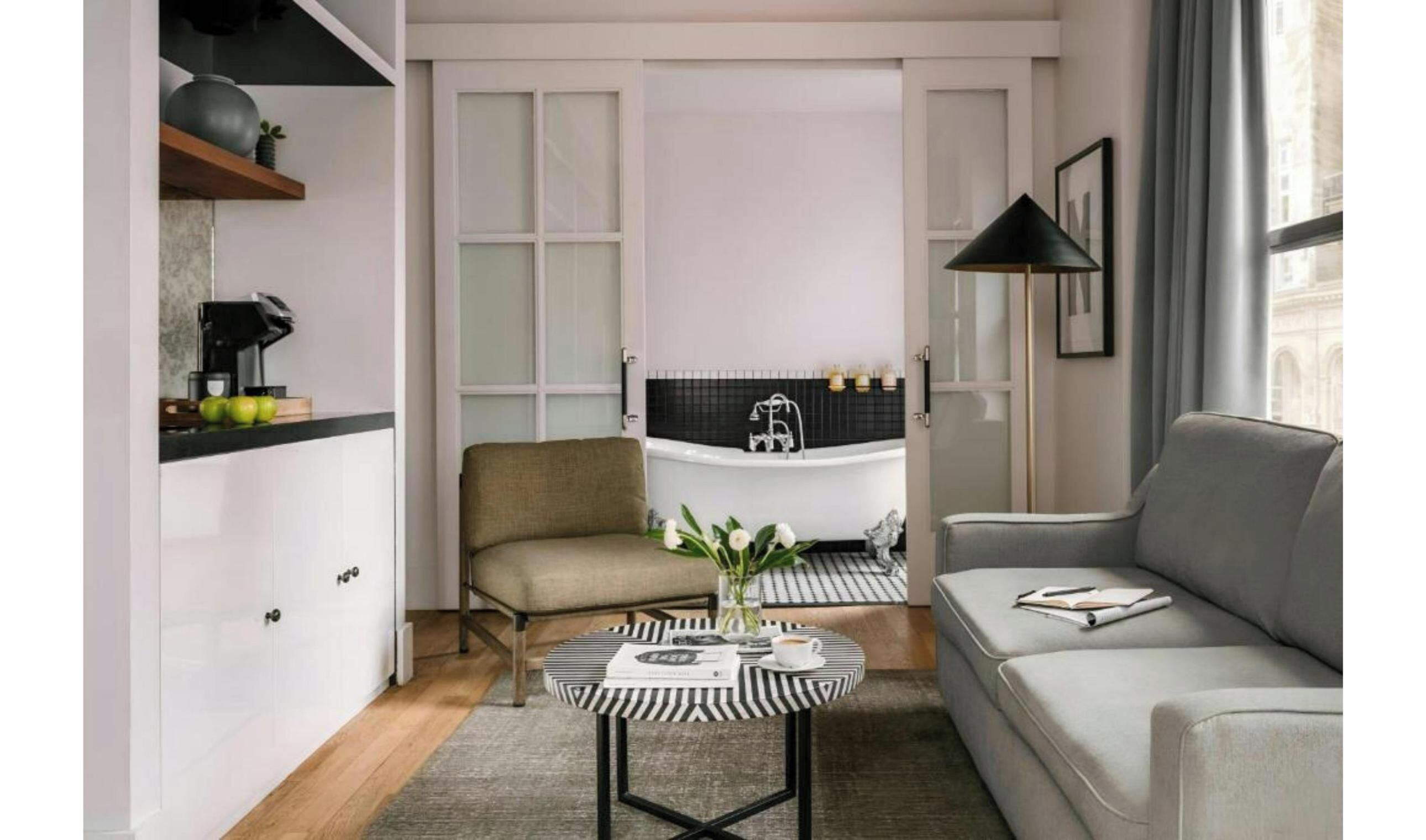 Phòng Suite, 1 giường cỡ king và sofa giường, không hút thuốc | Truy cập Internet tốc độ cao (có dây) miễn phí, bộ trải giường 