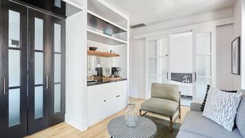 40-inch flat-screen TV with digital channels, TV