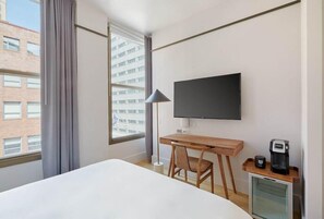 Free wired Internet, bed sheets, alarm clocks