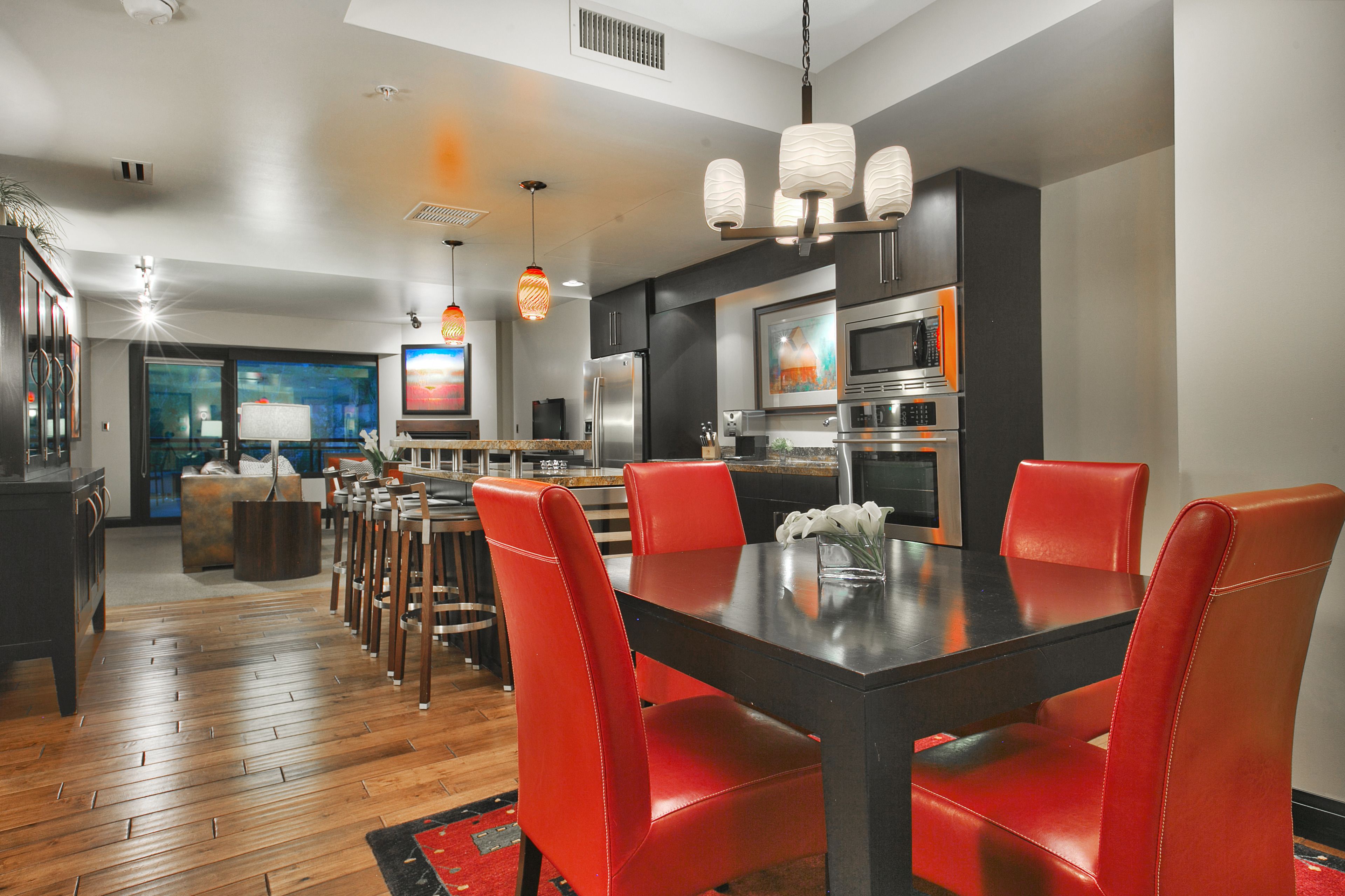 two bedroom residence | private kitchen | microwave, coffee/tea maker, toaster, cookware/dishes/utensils