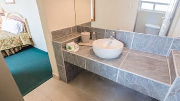 Standard Room, 2 Double Beds | Bathroom | Shower, free toiletries, towels