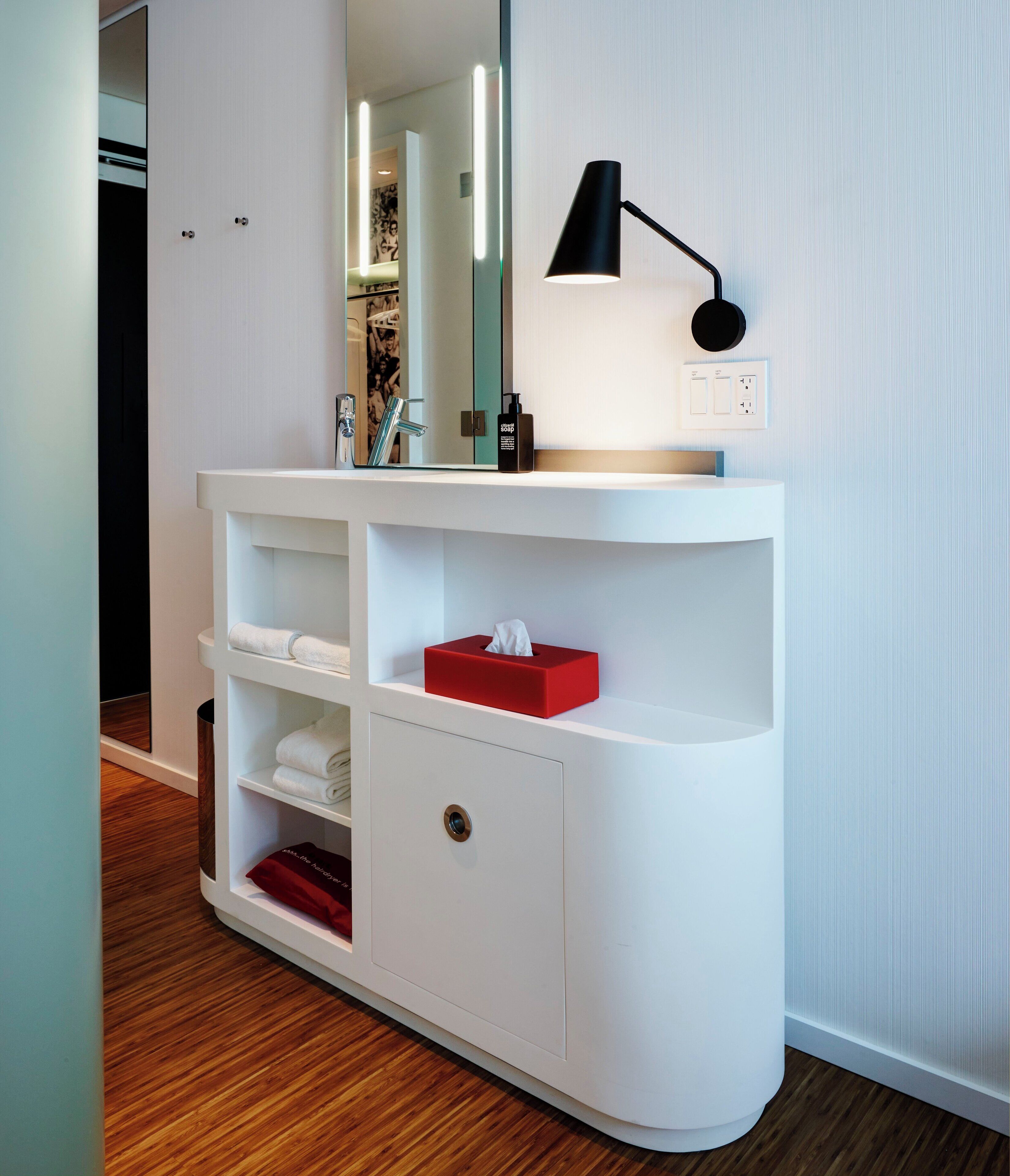 king room | bathroom | shower, rainfall showerhead, eco-friendly toiletries, hair dryer