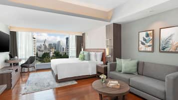 ดีลักซ์สตูดิโอ, เตียงคิงไซส์ 1 เตียง | มินิบาร์ฟรีบางอย่าง, ตู้นิรภัยในห้องพัก, โต๊ะทำงาน