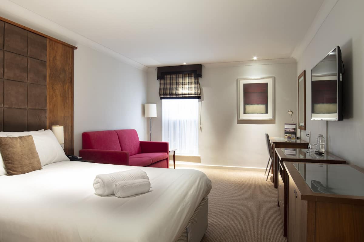 In-room safe, desk, blackout curtains, iron/ironing board