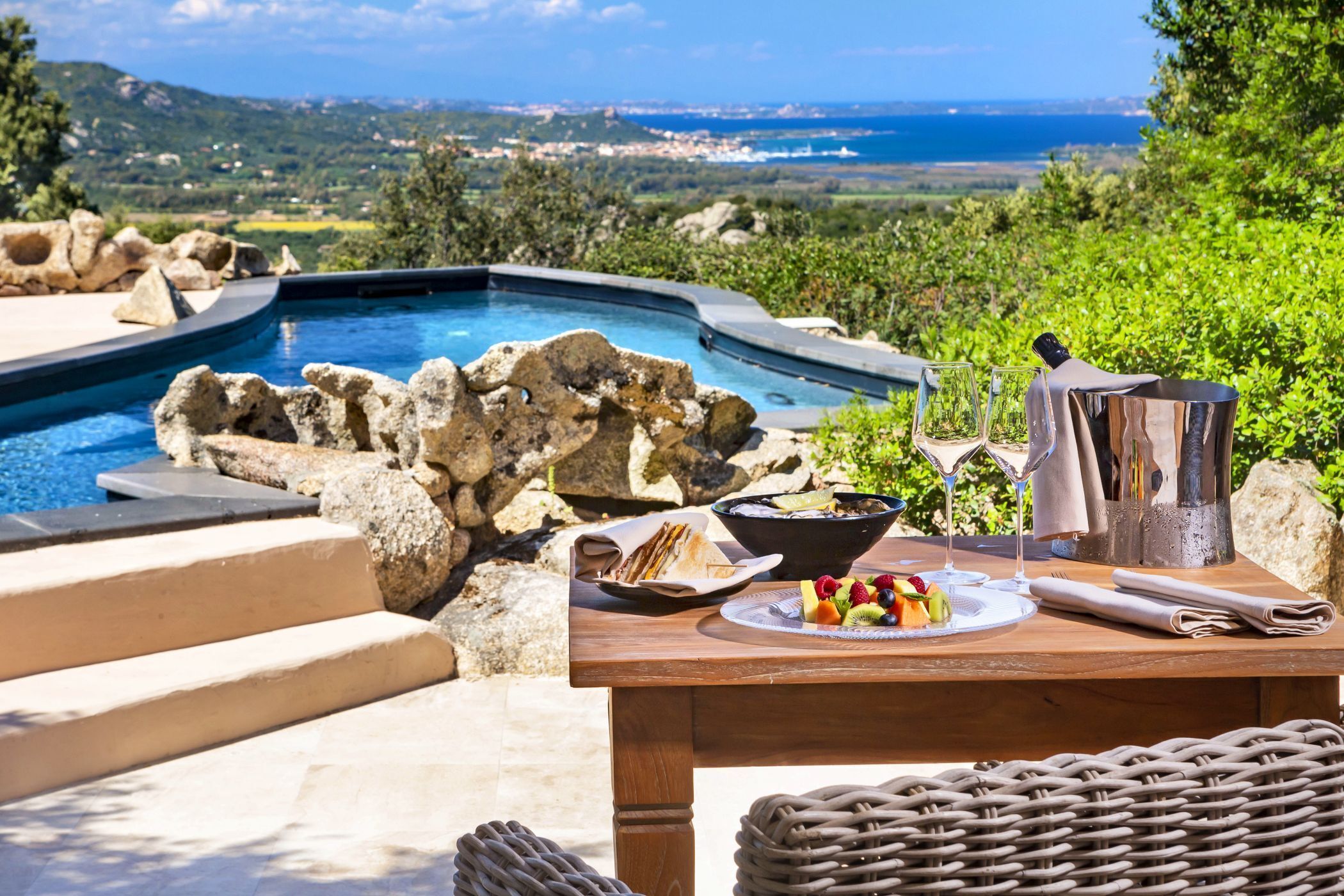 junior suite, sea view (pool) | view from room