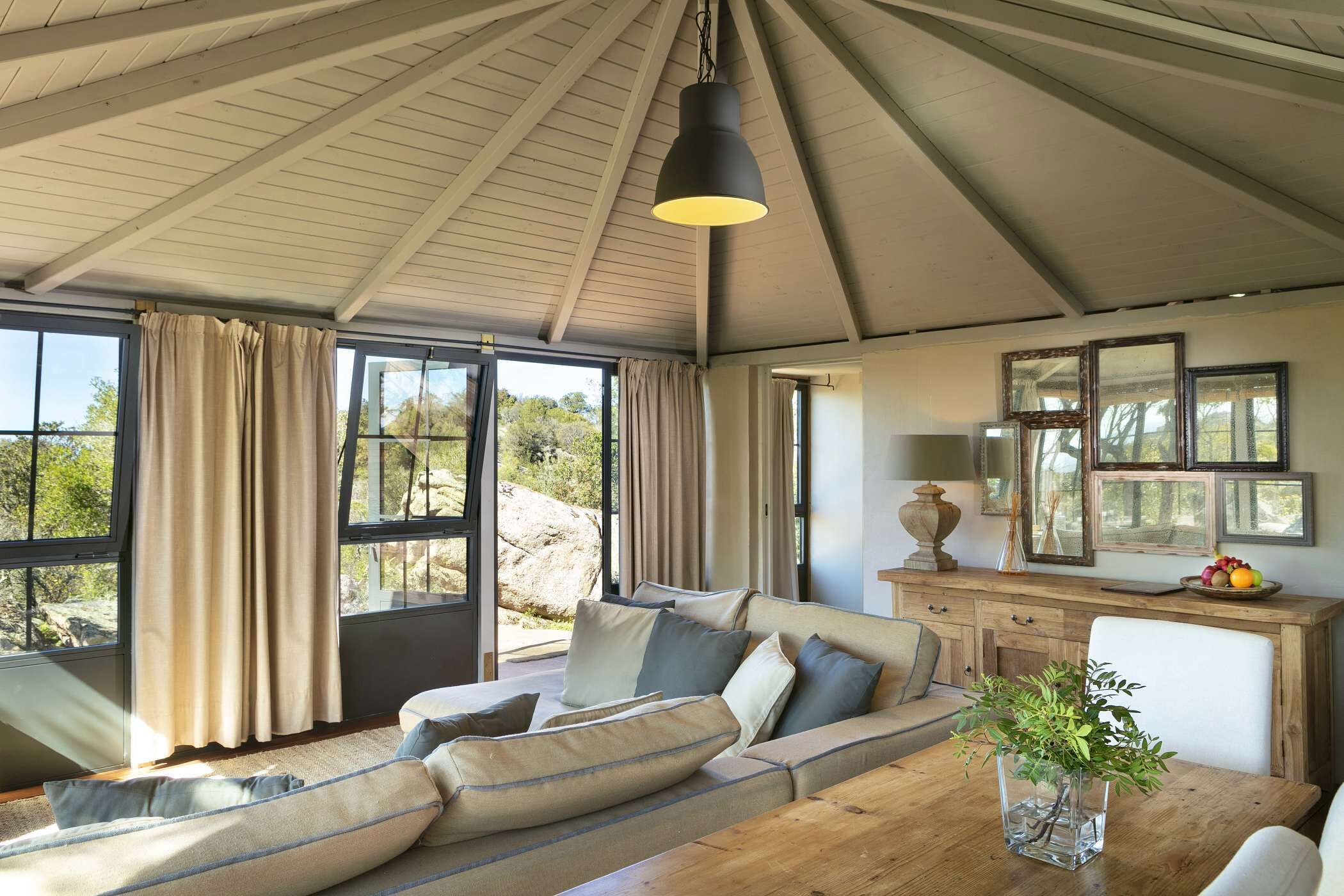 suite, private pool | living area | flat-screen tv