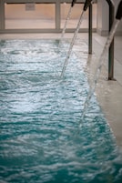Seasonal outdoor pool, lifeguards on site
