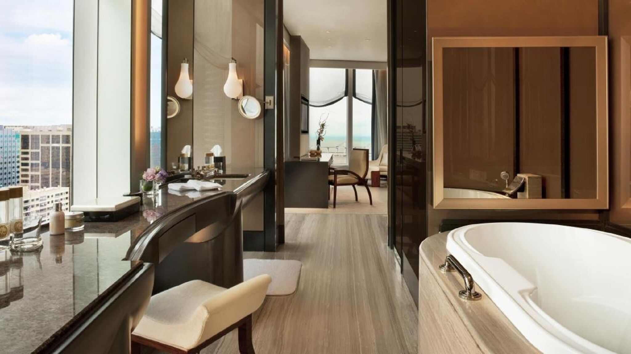 Bathroom | Separate tub and shower, rainfall showerhead, designer toiletries