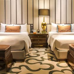 Free minibar items, in-room safe, desk, blackout drapes