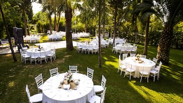 Outdoor wedding area