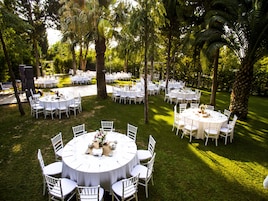 Outdoor wedding area