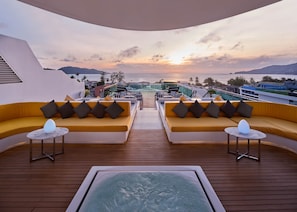 Lobby lounge, pool views, open daily