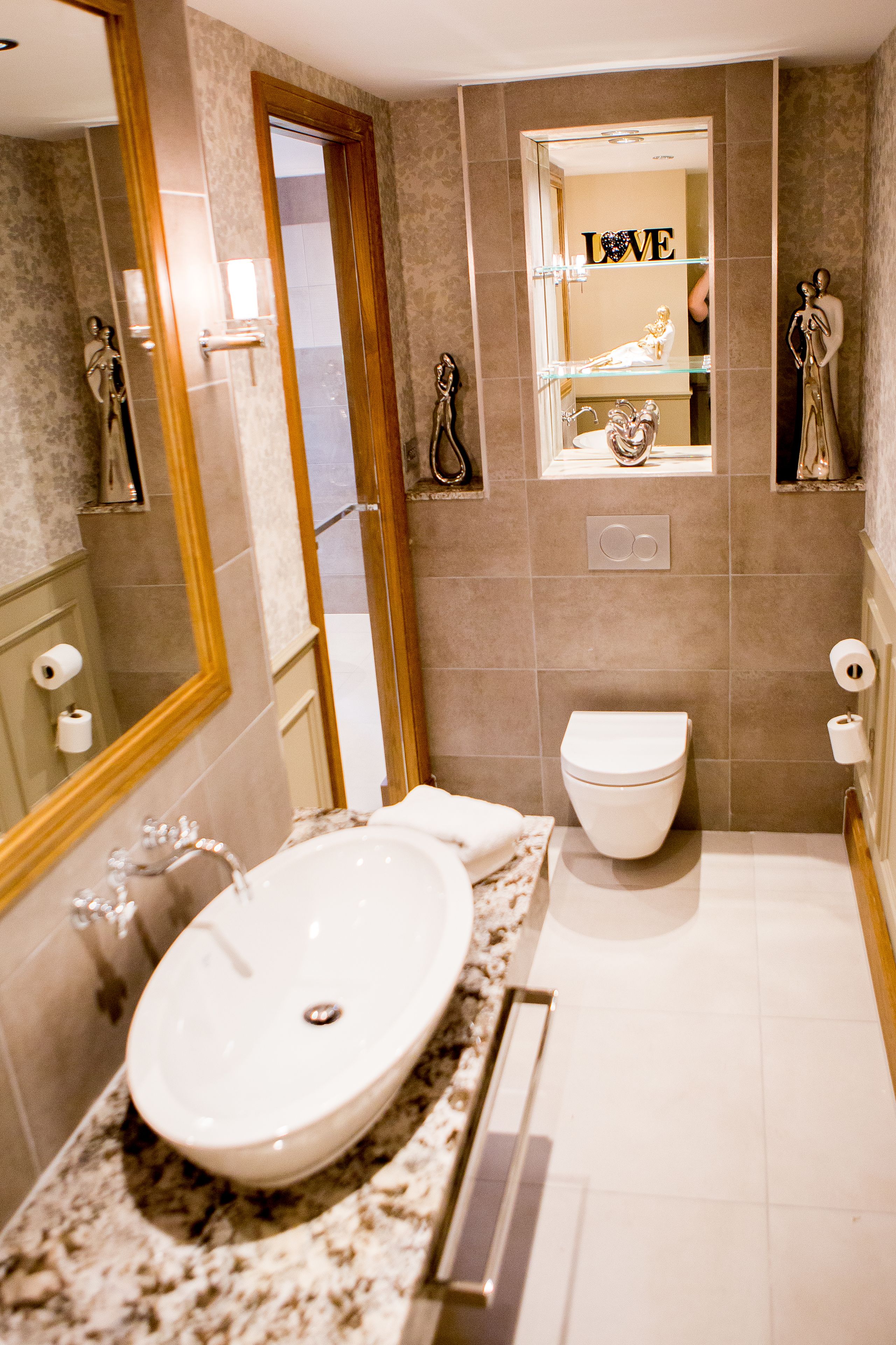 shower, free toiletries, hair dryer, bathrobes