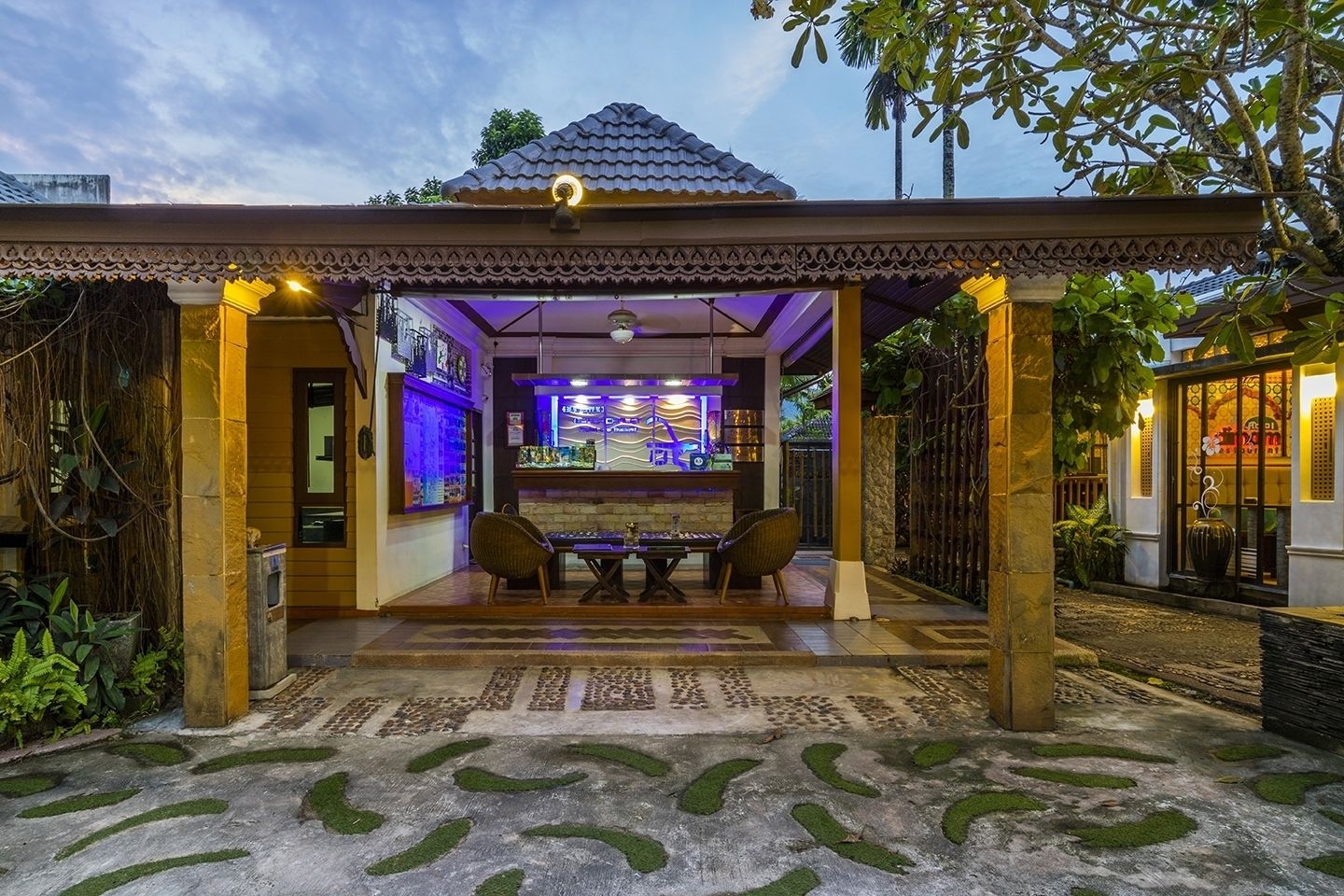 front of property – evening/night