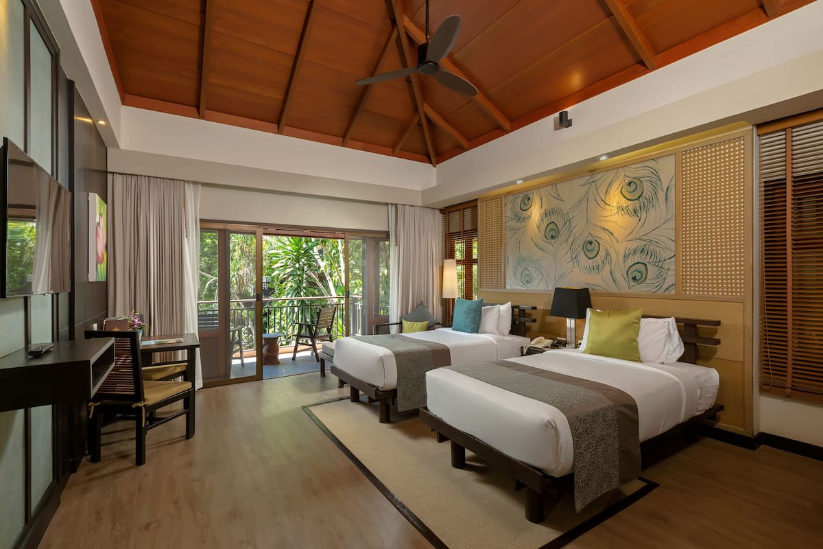 premier twin room | 1 bedroom, in-room safe, desk, iron/ironing board