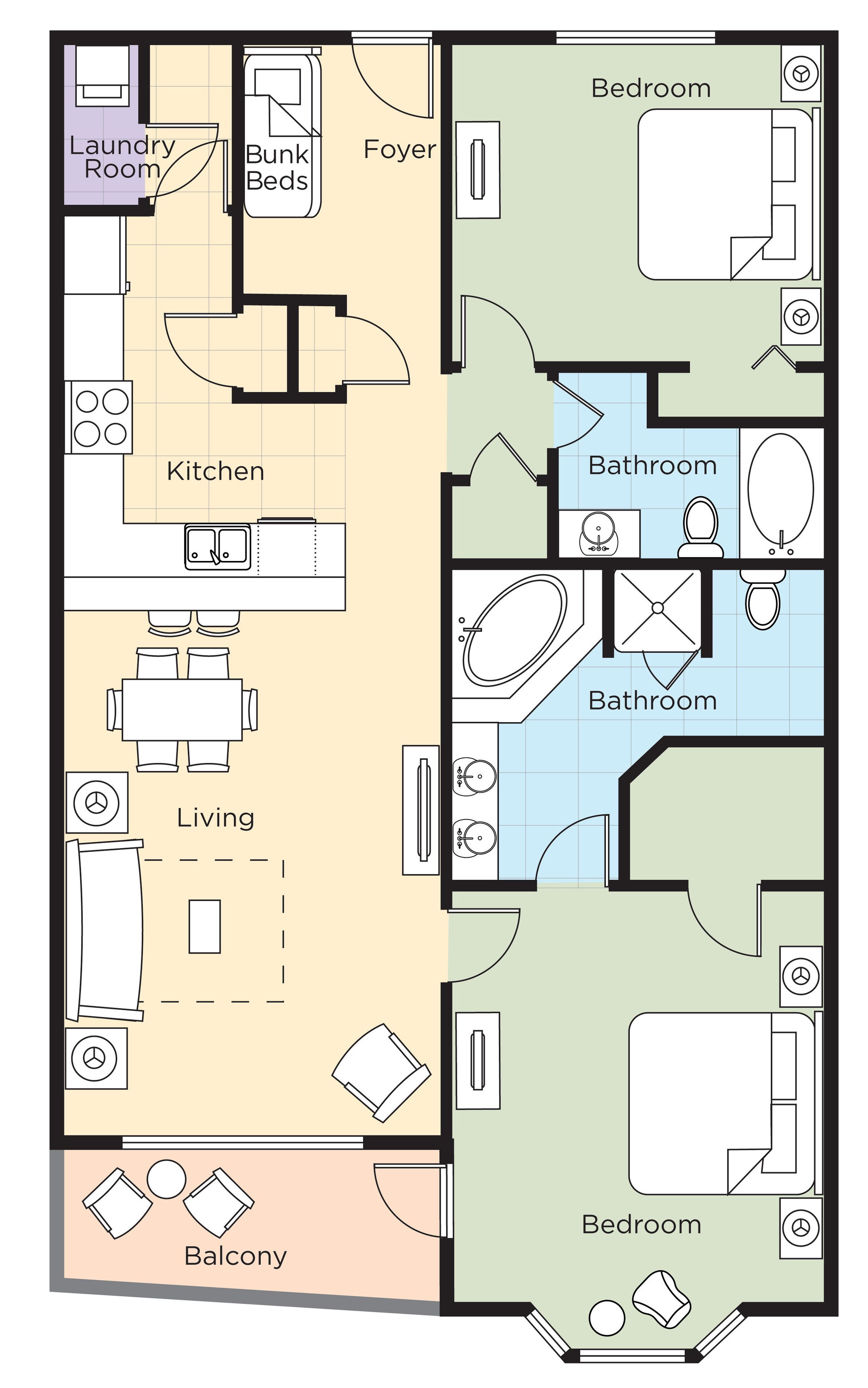 deluxe condo, 2 bedrooms, ocean view | 2 bedrooms, premium bedding, pillow-top beds, iron/ironing board