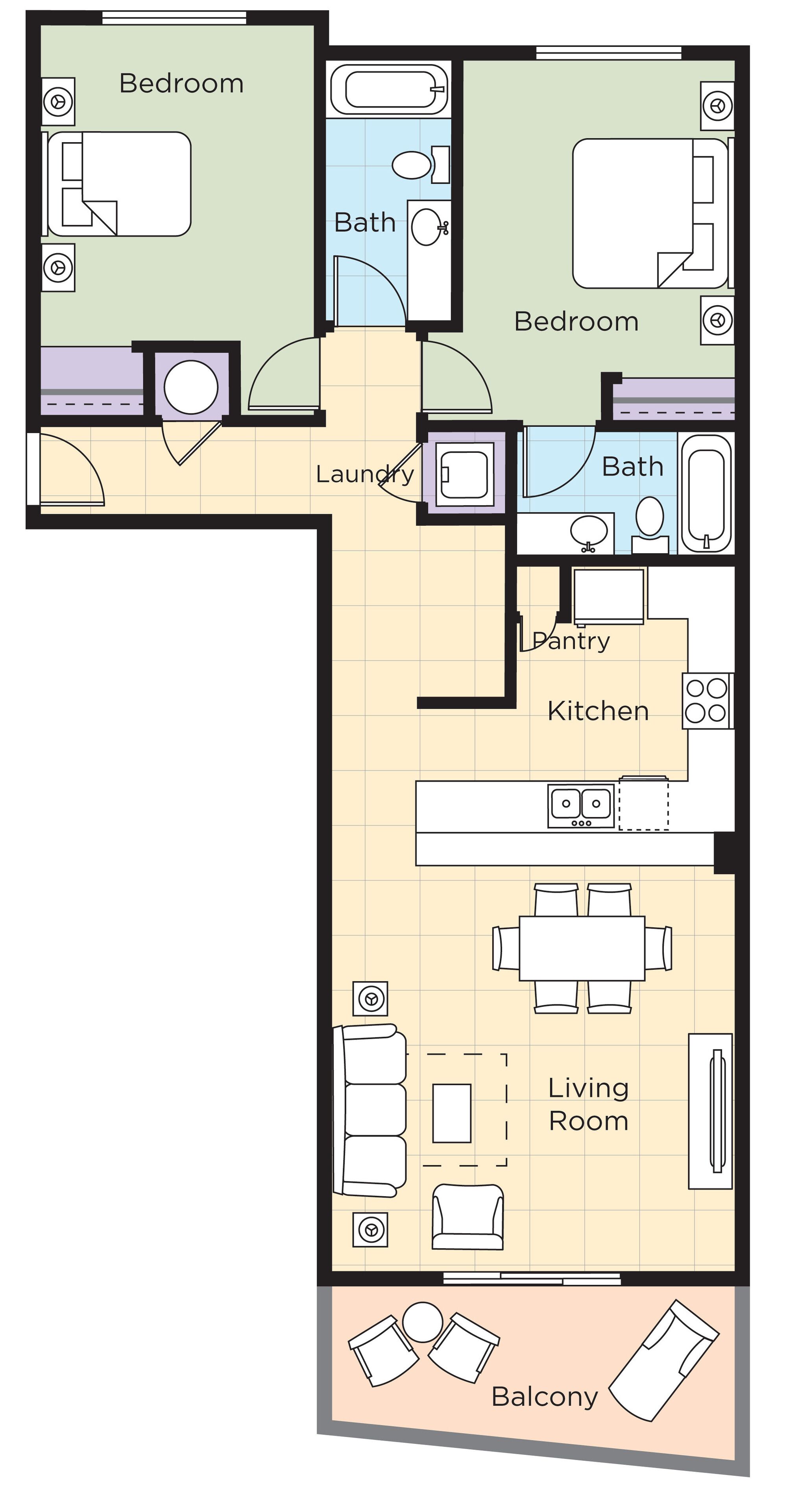 standard condo, 2 bedrooms, ocean view | 2 bedrooms, premium bedding, pillow-top beds, iron/ironing board