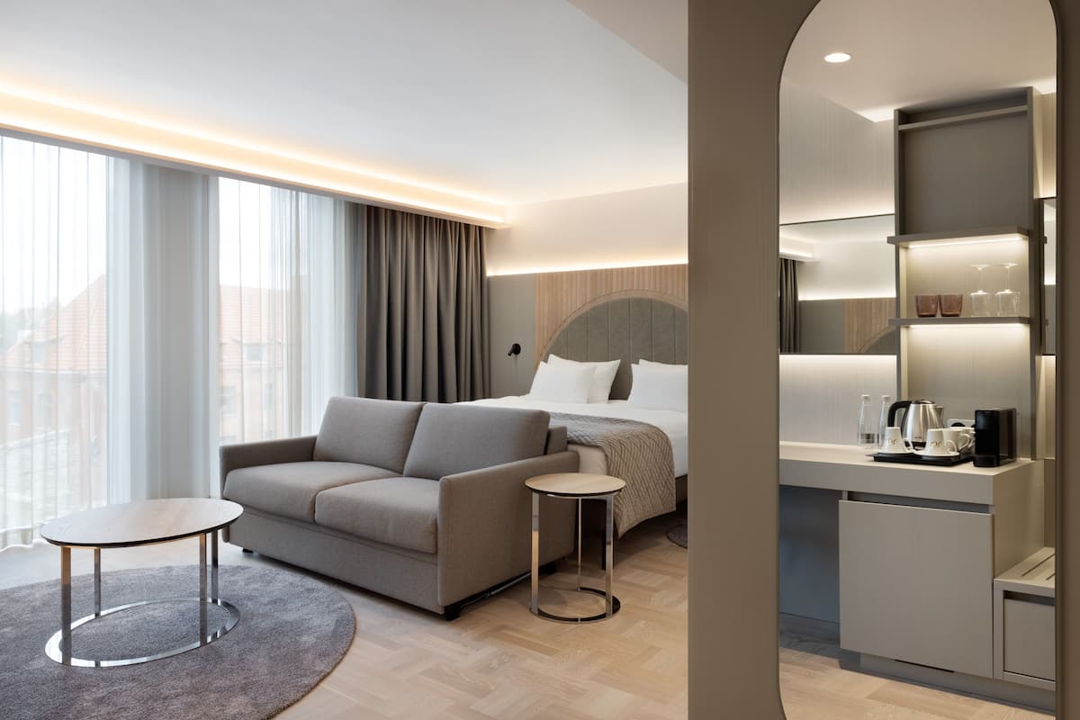1 slaapkamer, luxe beddengoed, een minibar, een kluis op de kamer