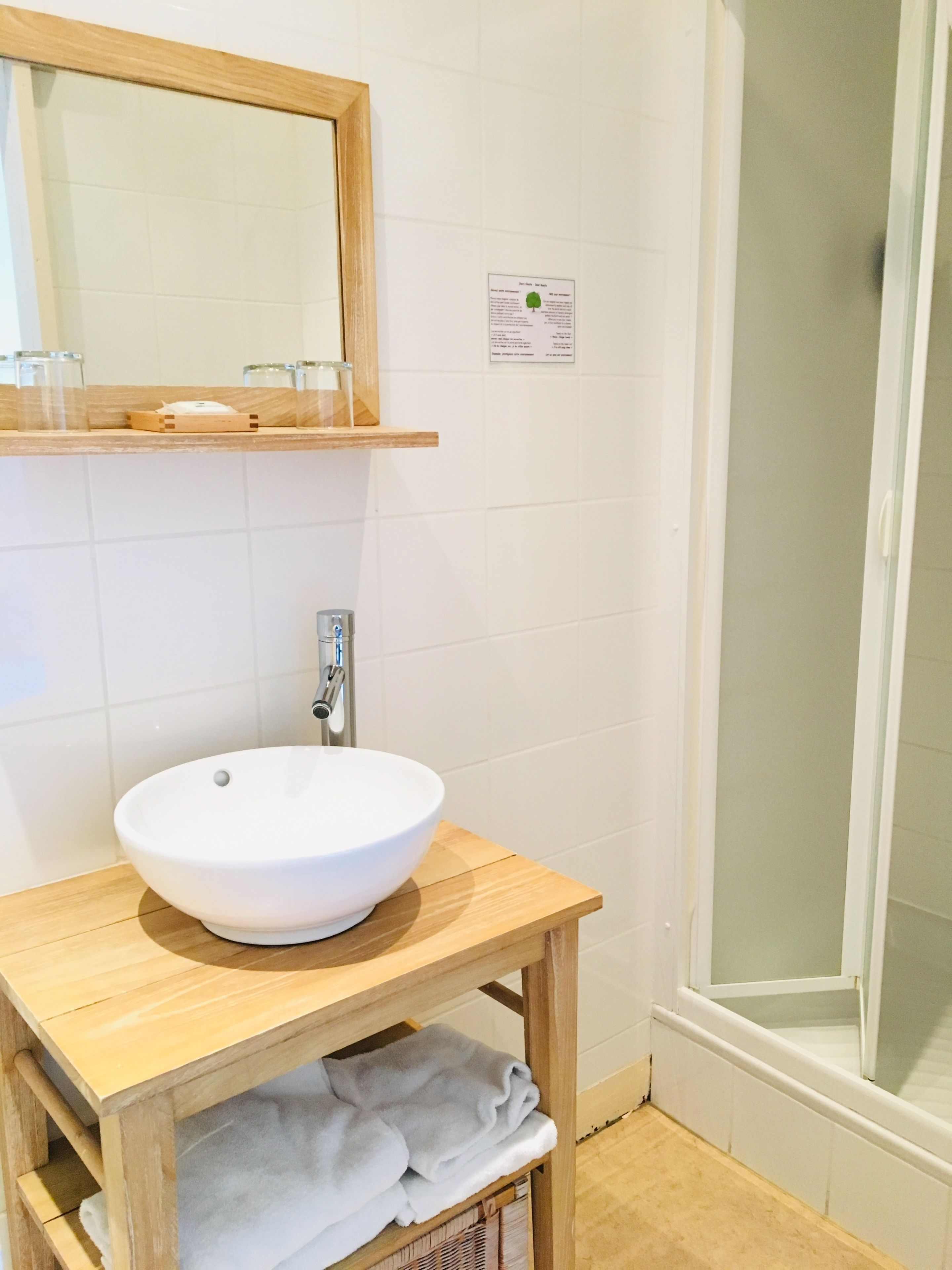 free toiletries, hair dryer, towels