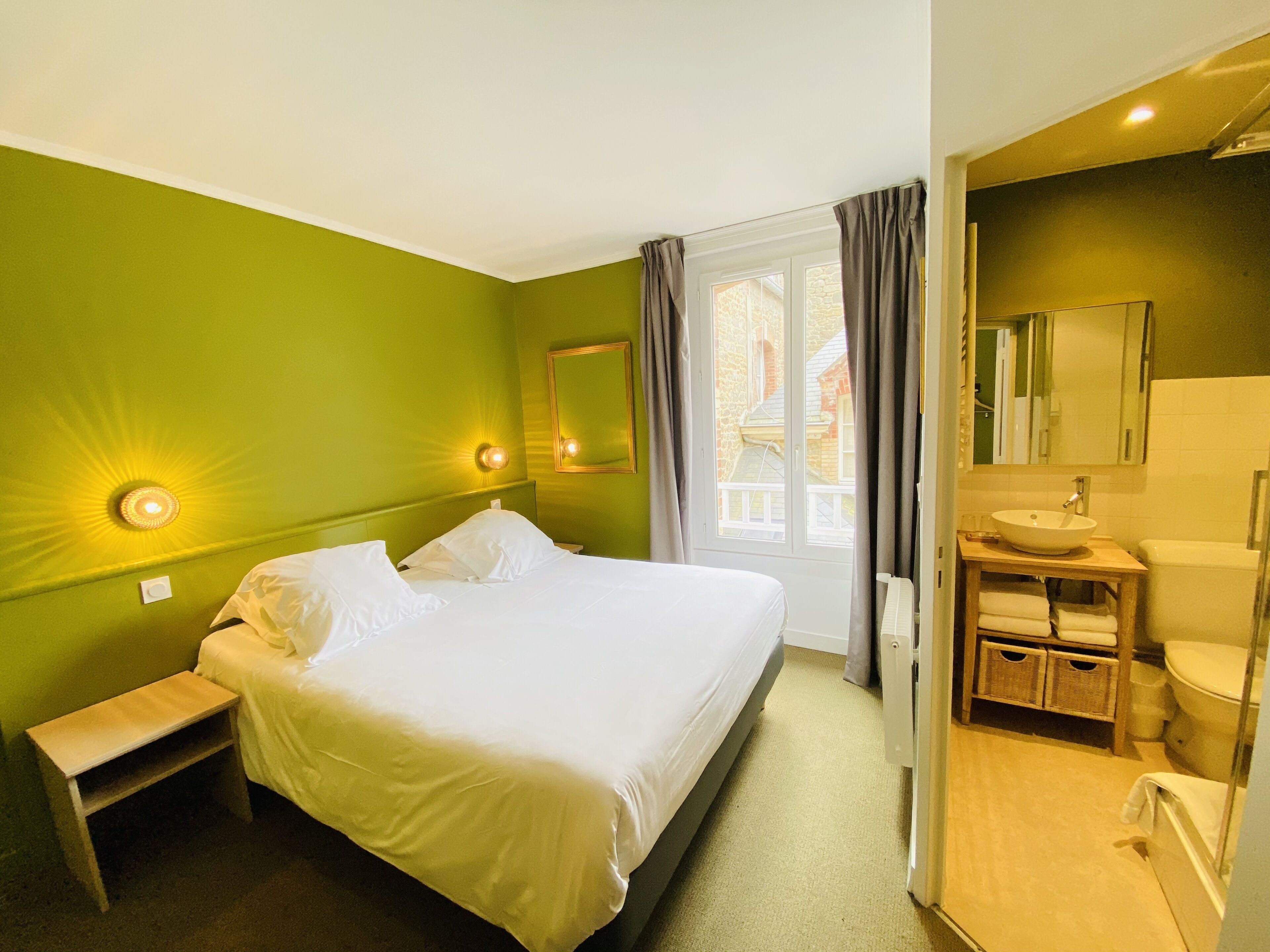 comfort double room | premium bedding, desk, blackout curtains, soundproofing