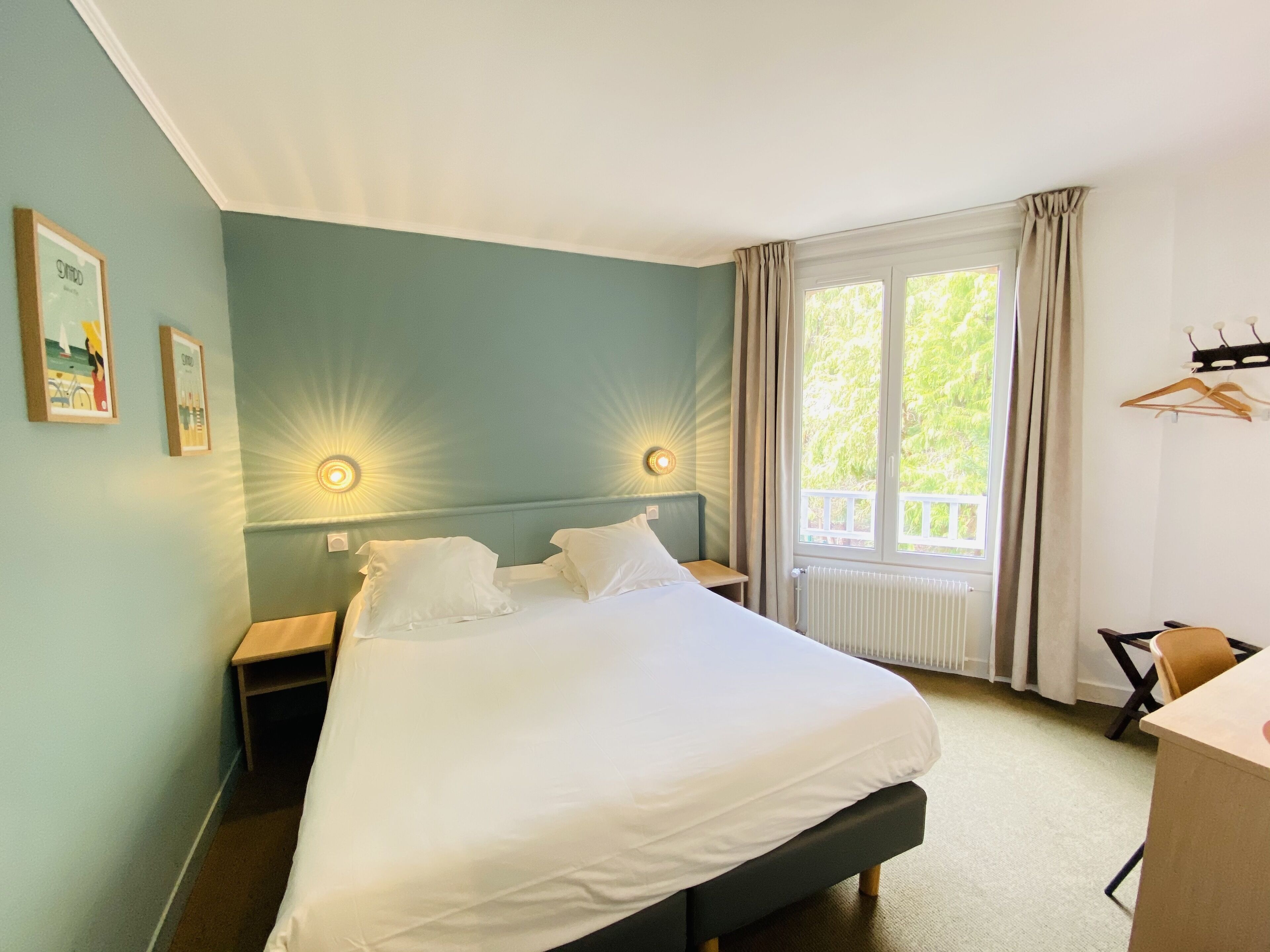 comfort double room | premium bedding, desk, blackout curtains, soundproofing