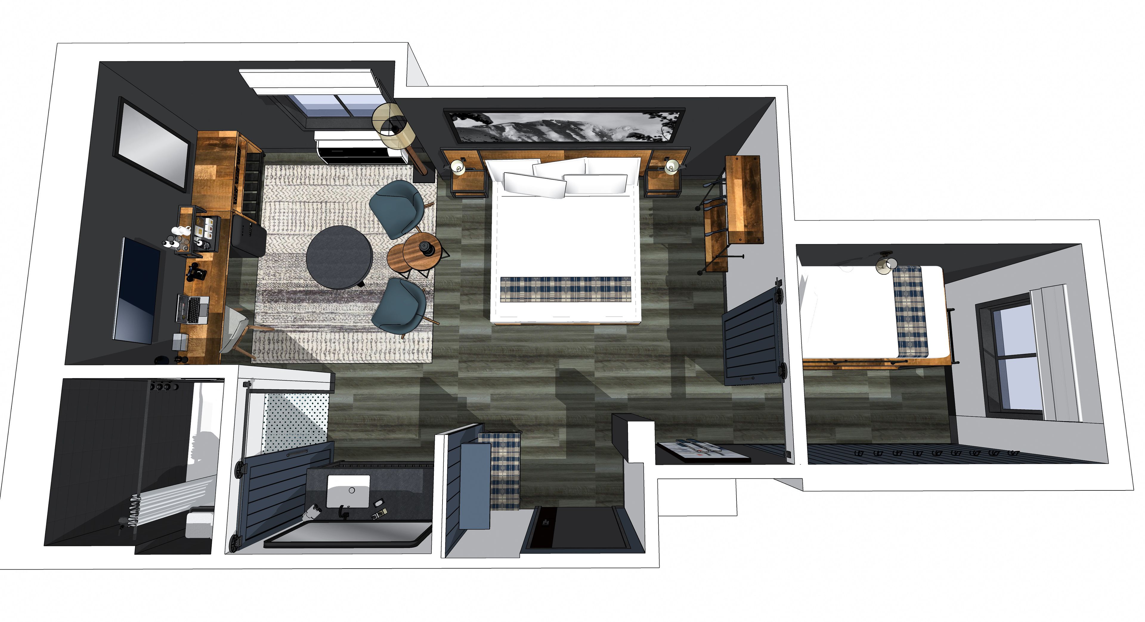 suite, multiple beds (trekker) | floor plan