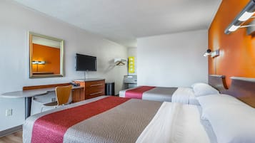 Desk, free WiFi, bed sheets