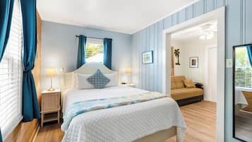 1 bedroom, premium bedding, pillowtop beds, individually decorated
