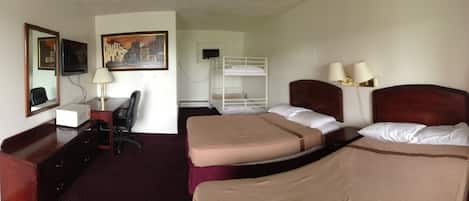 Standard Room (Two Double Beds & Bunk Bed) | Rollaway beds, free WiFi, alarm clocks