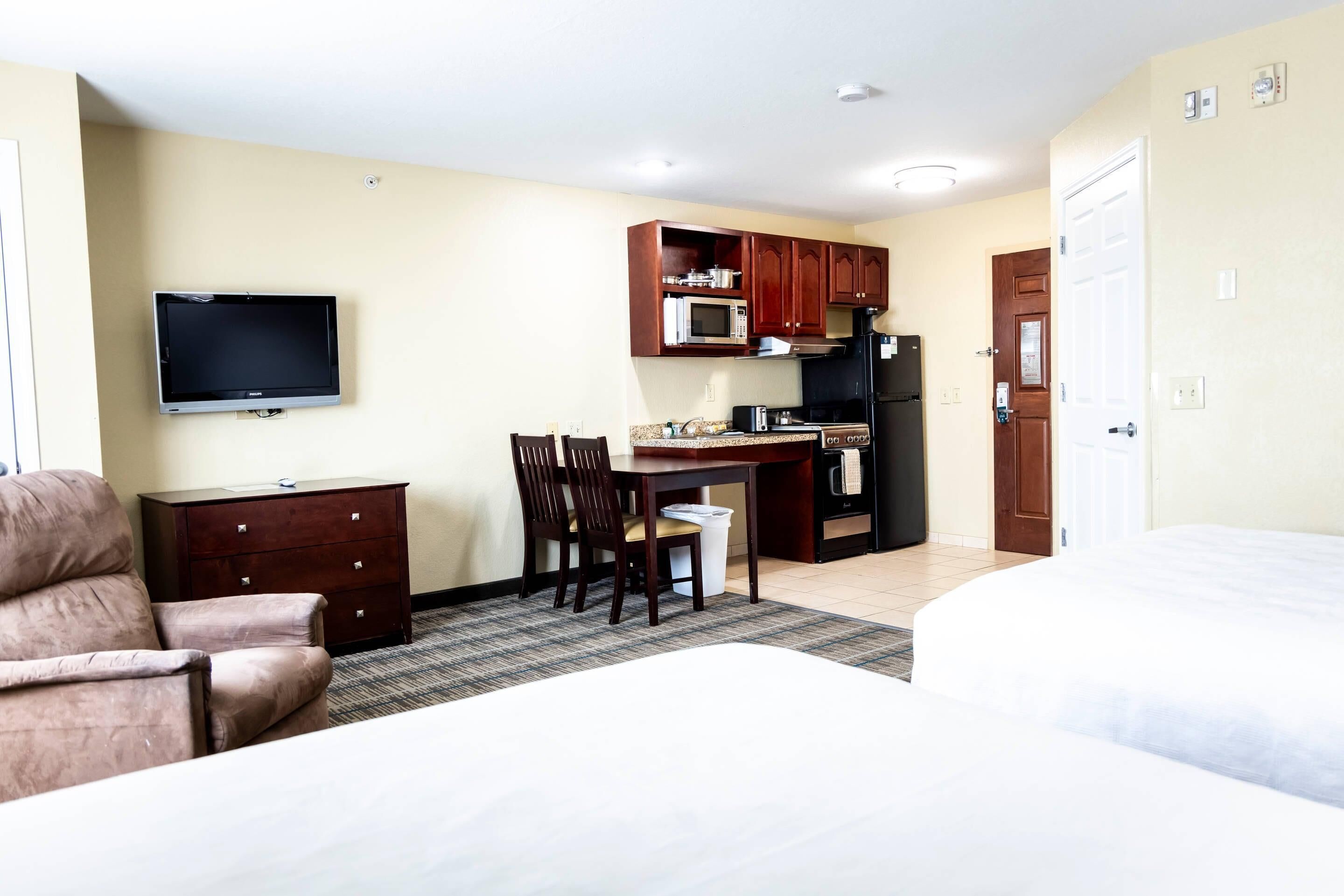 room, 2 queen beds, accessible, non smoking (efficiency) | pillow-top beds, desk, blackout curtains, iron/ironing board