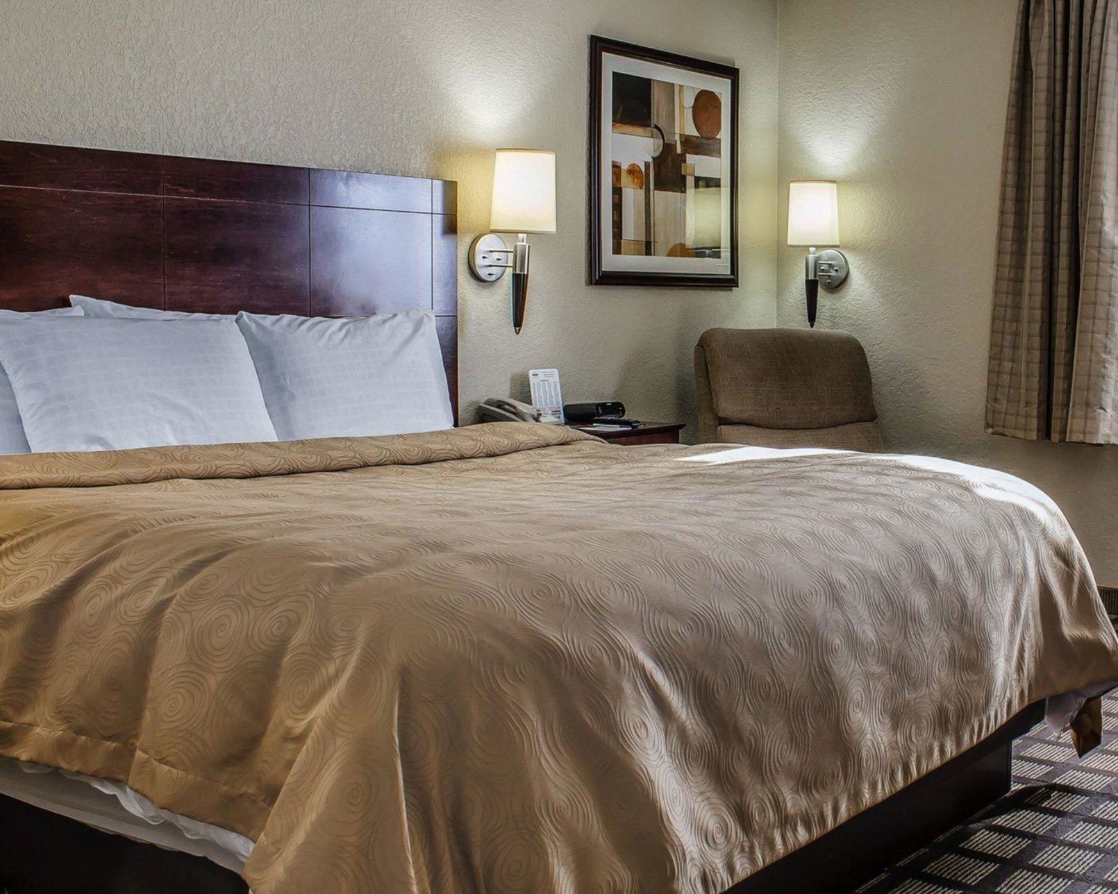 Pillow-top beds, desk, blackout curtains, iron/ironing board