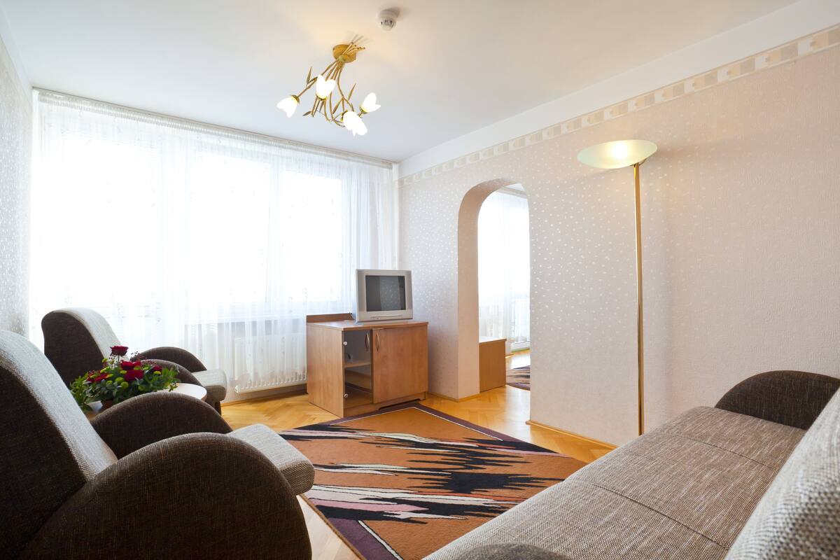 Desk, blackout curtains, iron/ironing board (on request), free WiFi