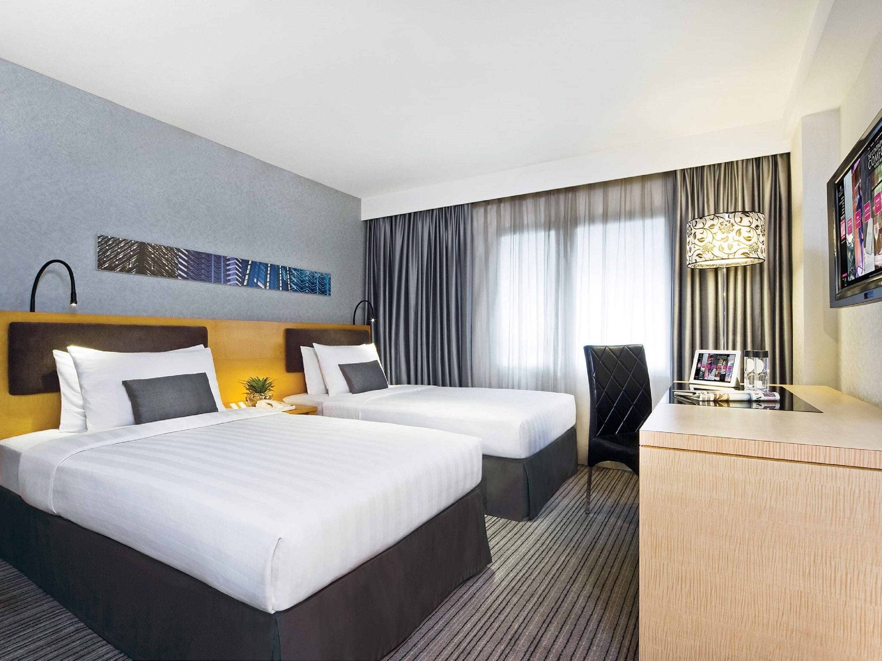 comfort twin room | premium bedding, in-room safe, desk, soundproofing