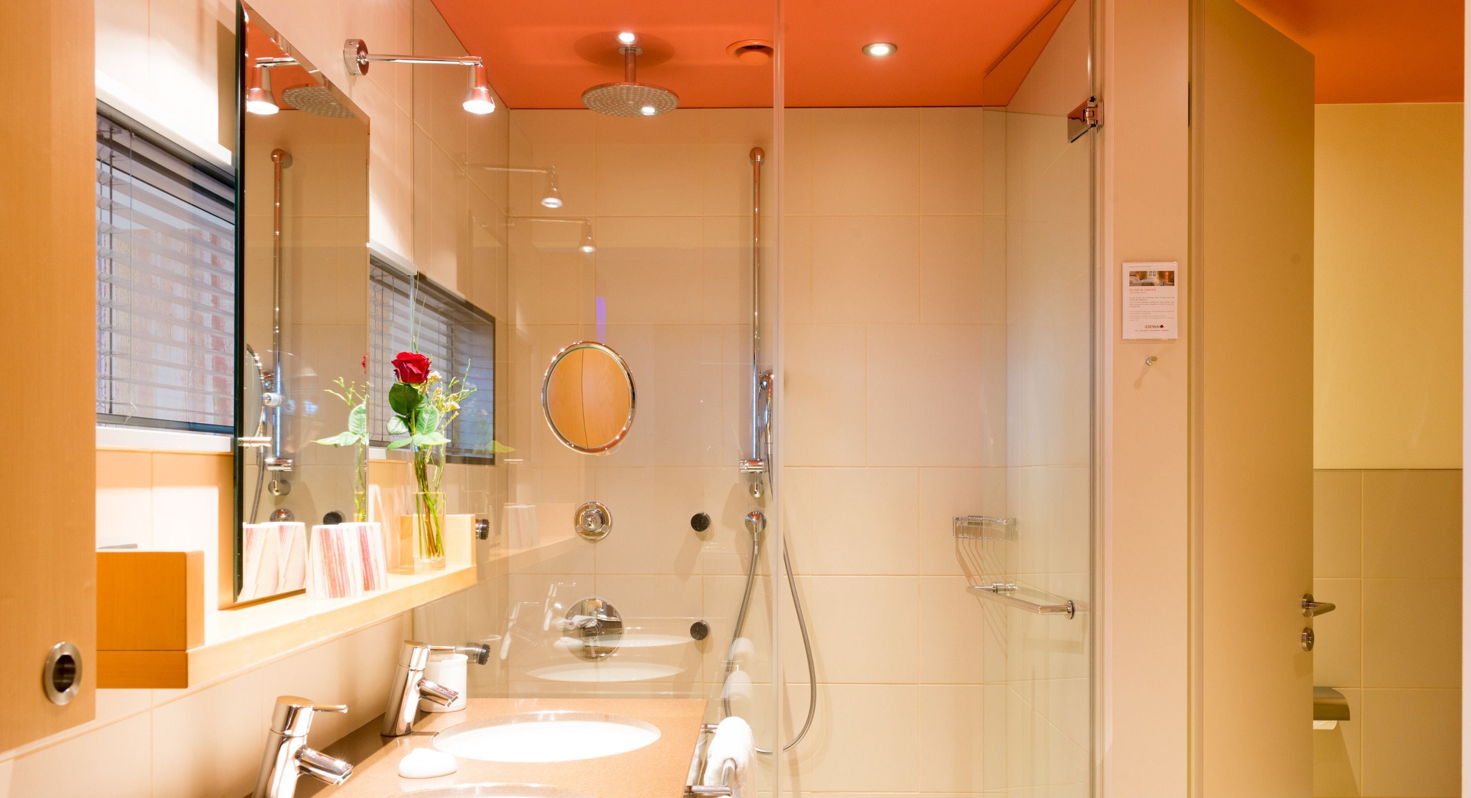 rainfall showerhead, free toiletries, hair dryer, bathrobes