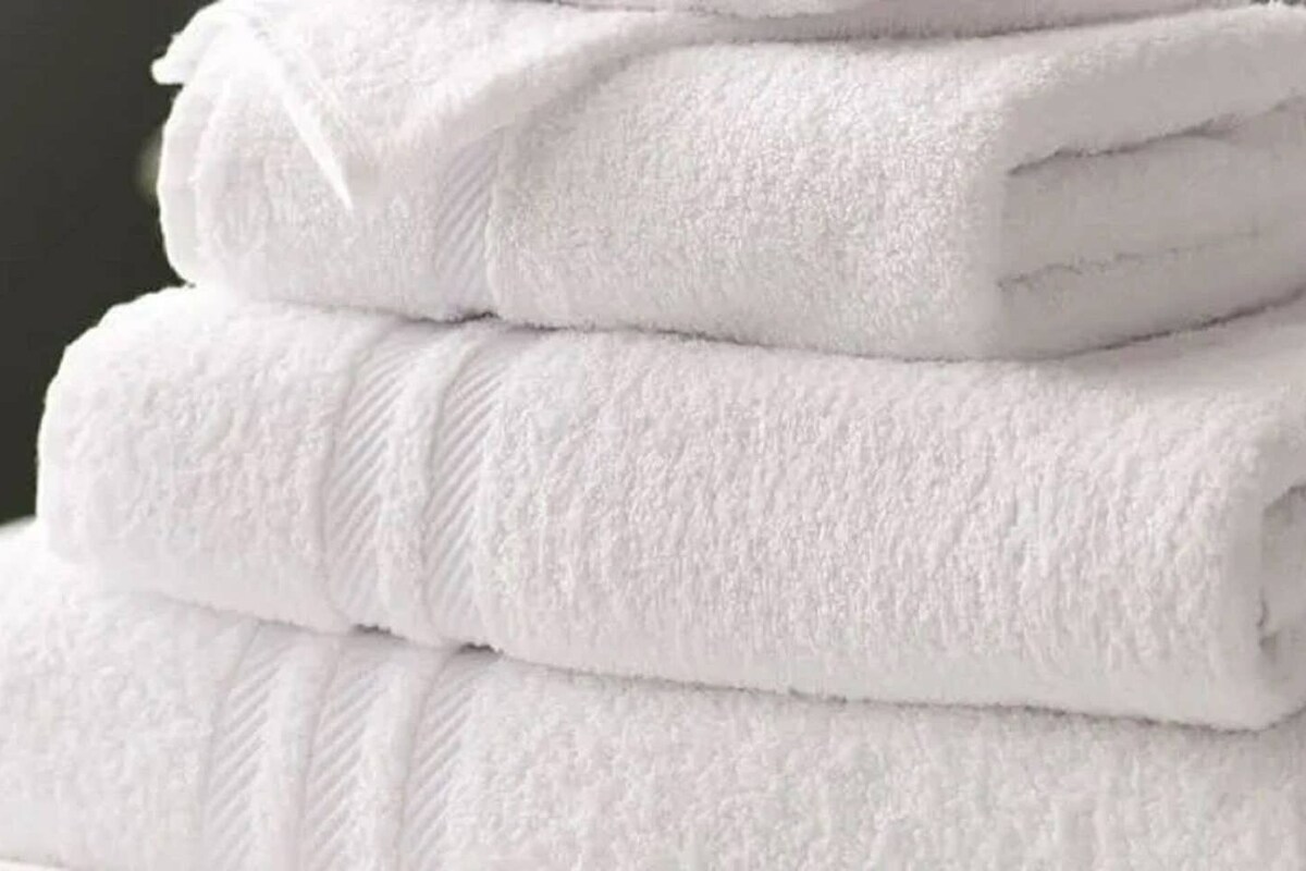 A stack of white towels.