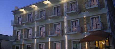 Front of property – evening/night