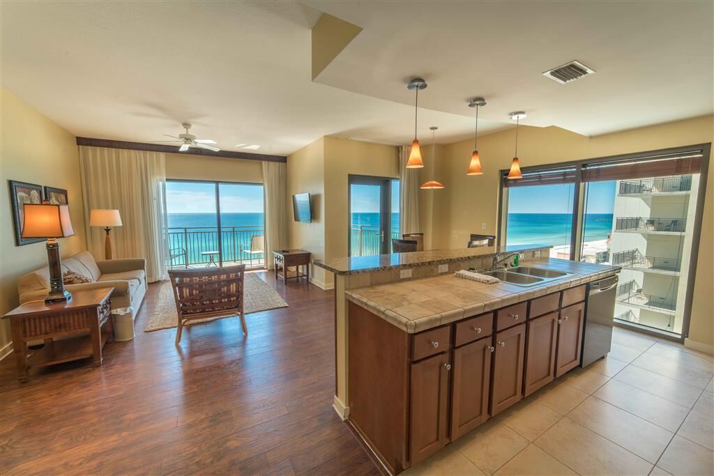 Microwave, coffee/tea maker, toaster, cookware/dishes/utensils