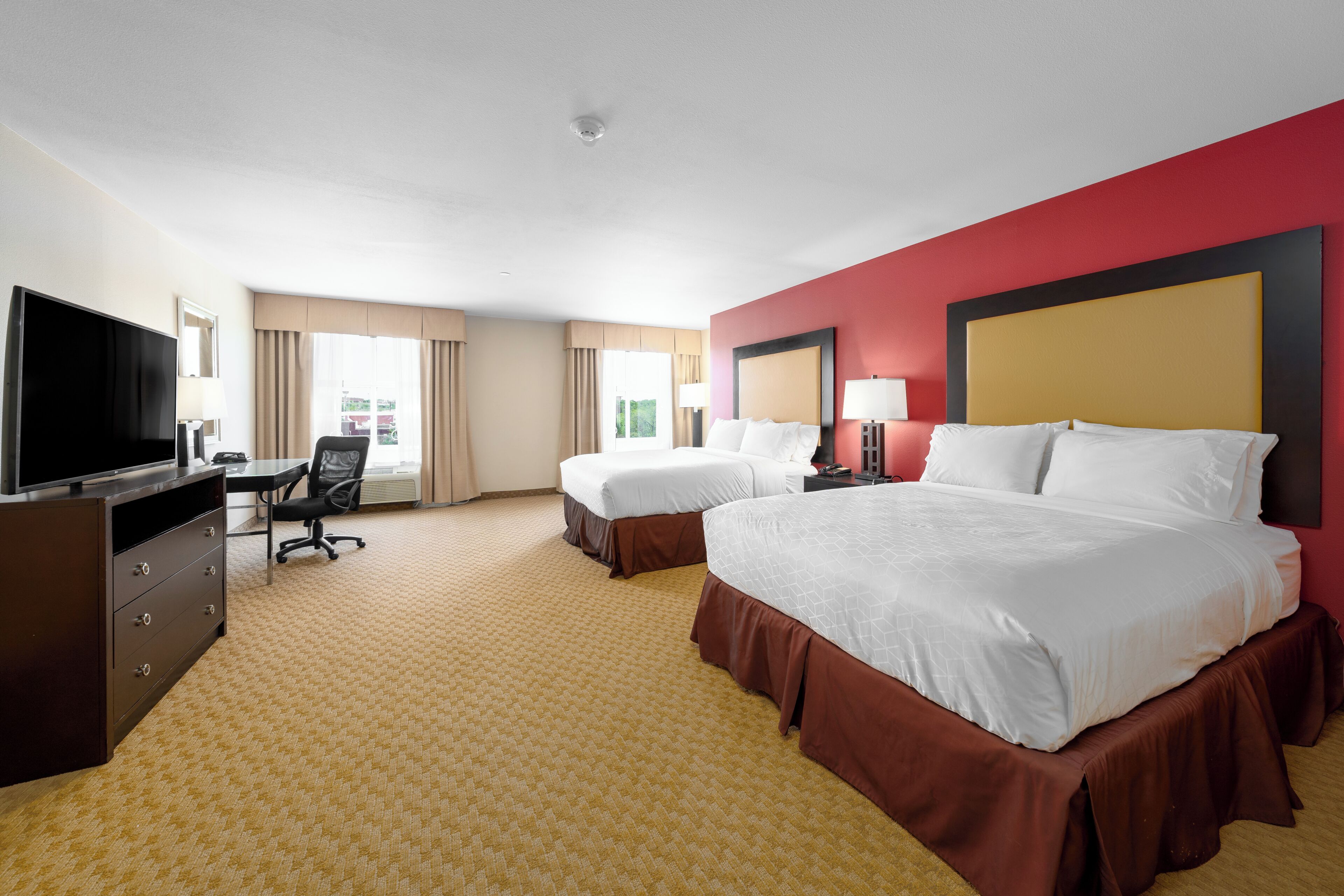 Standard Room, 2 Queen Beds, Accessible (Communications) | Desk, laptop workspace, blackout drapes, iron/ironing board