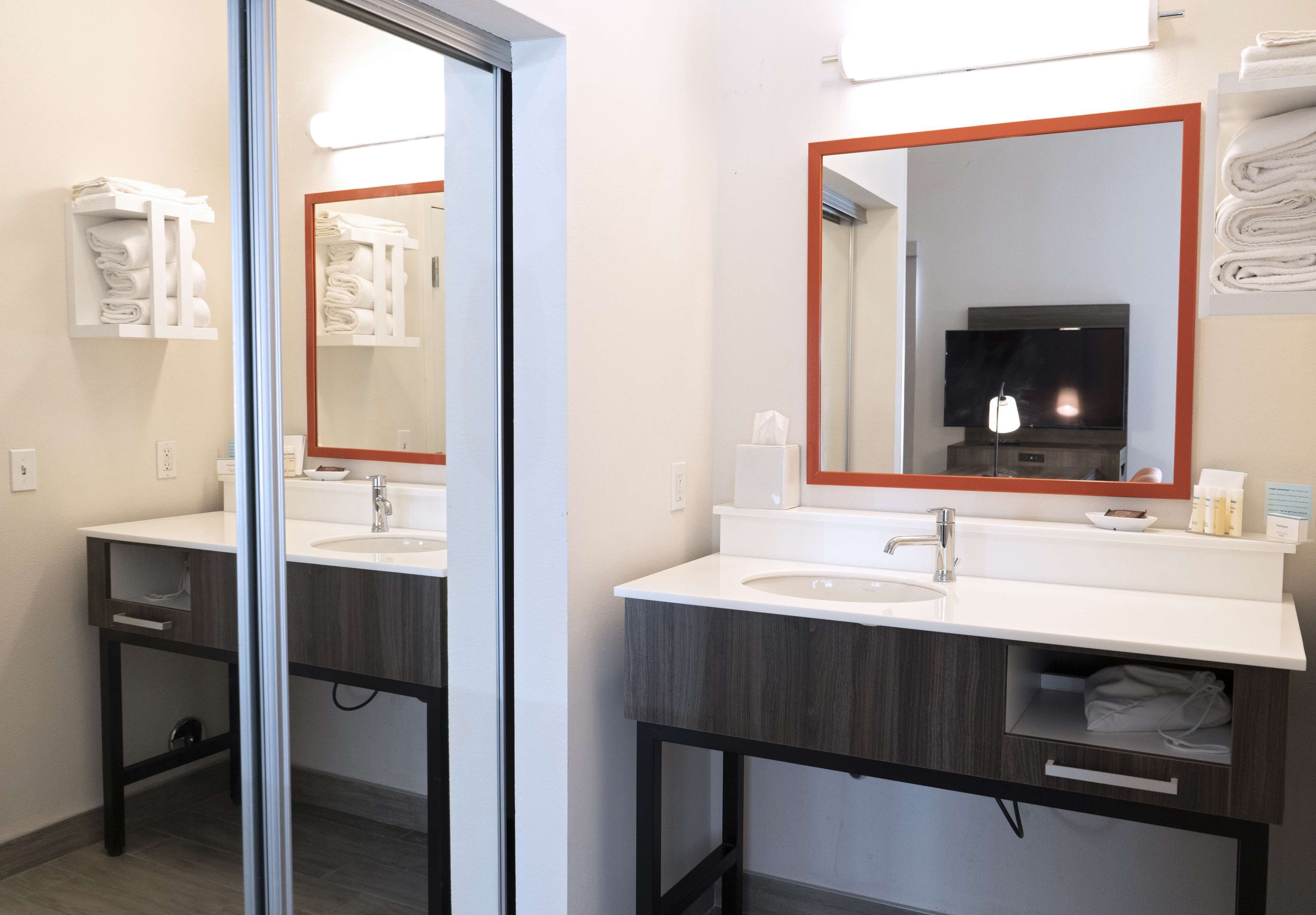 king studio suite w sofabed | bathroom | shower, free toiletries, hair dryer, towels