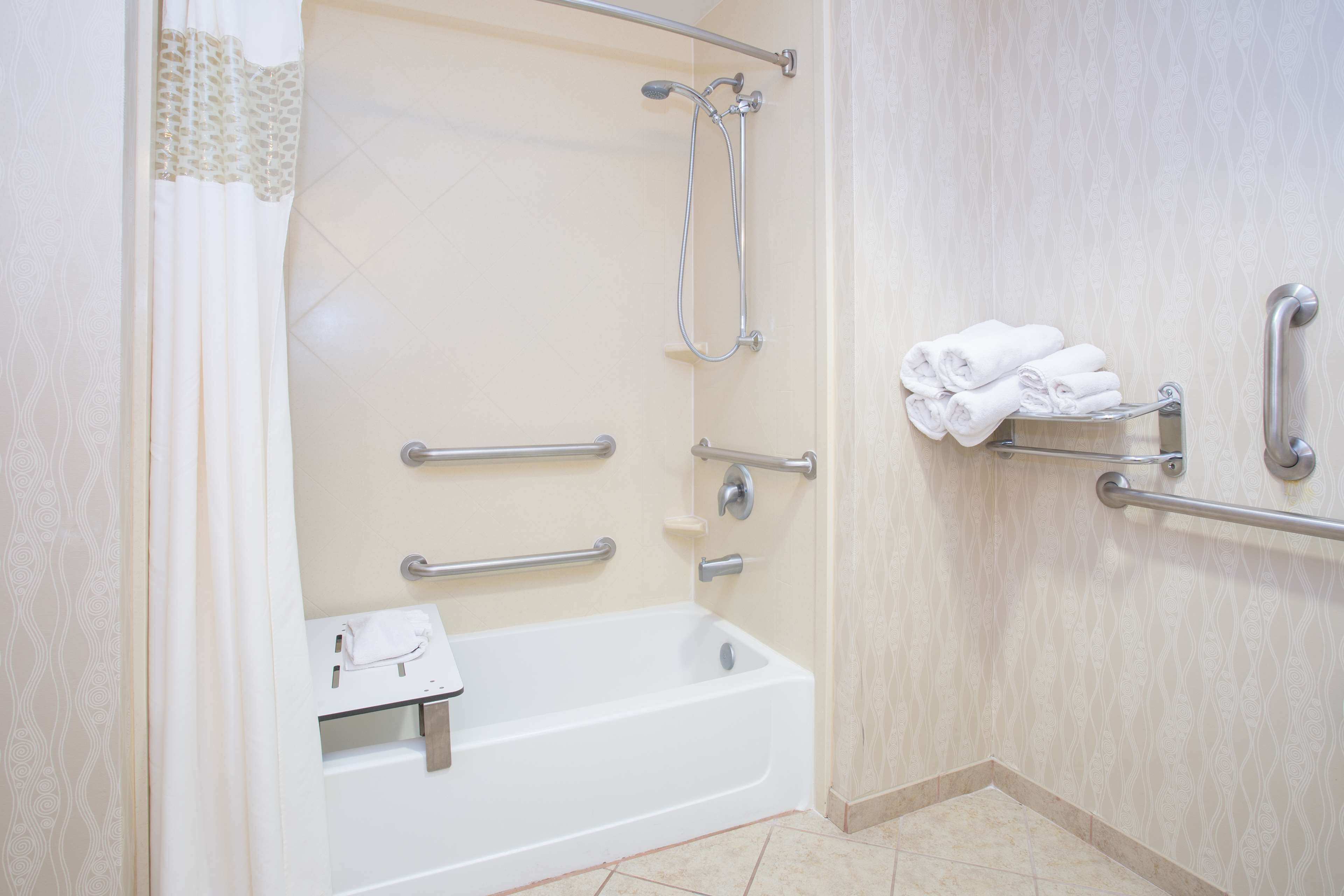 free toiletries, hair dryer, towels, soap