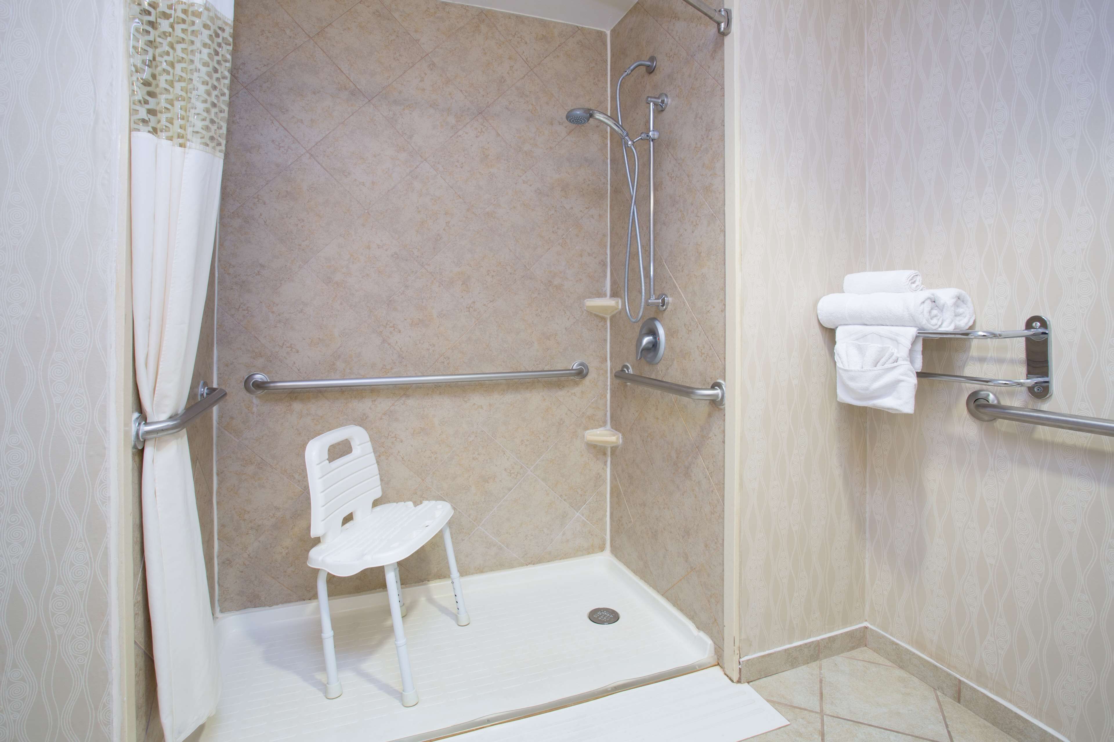 room, 1 king bed, accessible, non smoking | bathroom | free toiletries, hair dryer, towels, soap