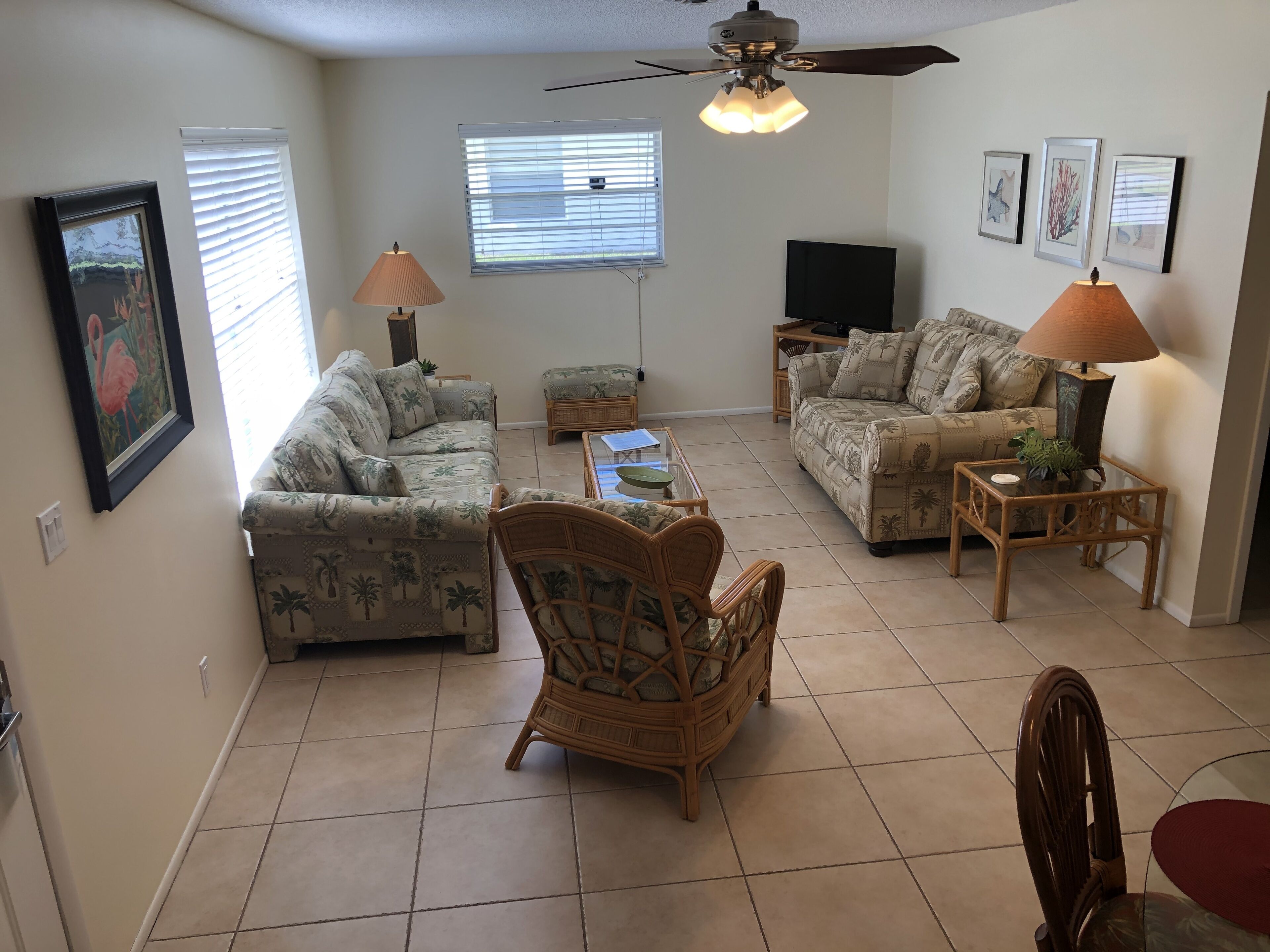 cottage, 2 bedrooms, lanai | living room | led tv
