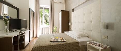 Lakens van Egyptisch katoen, luxe beddengoed, een minibar