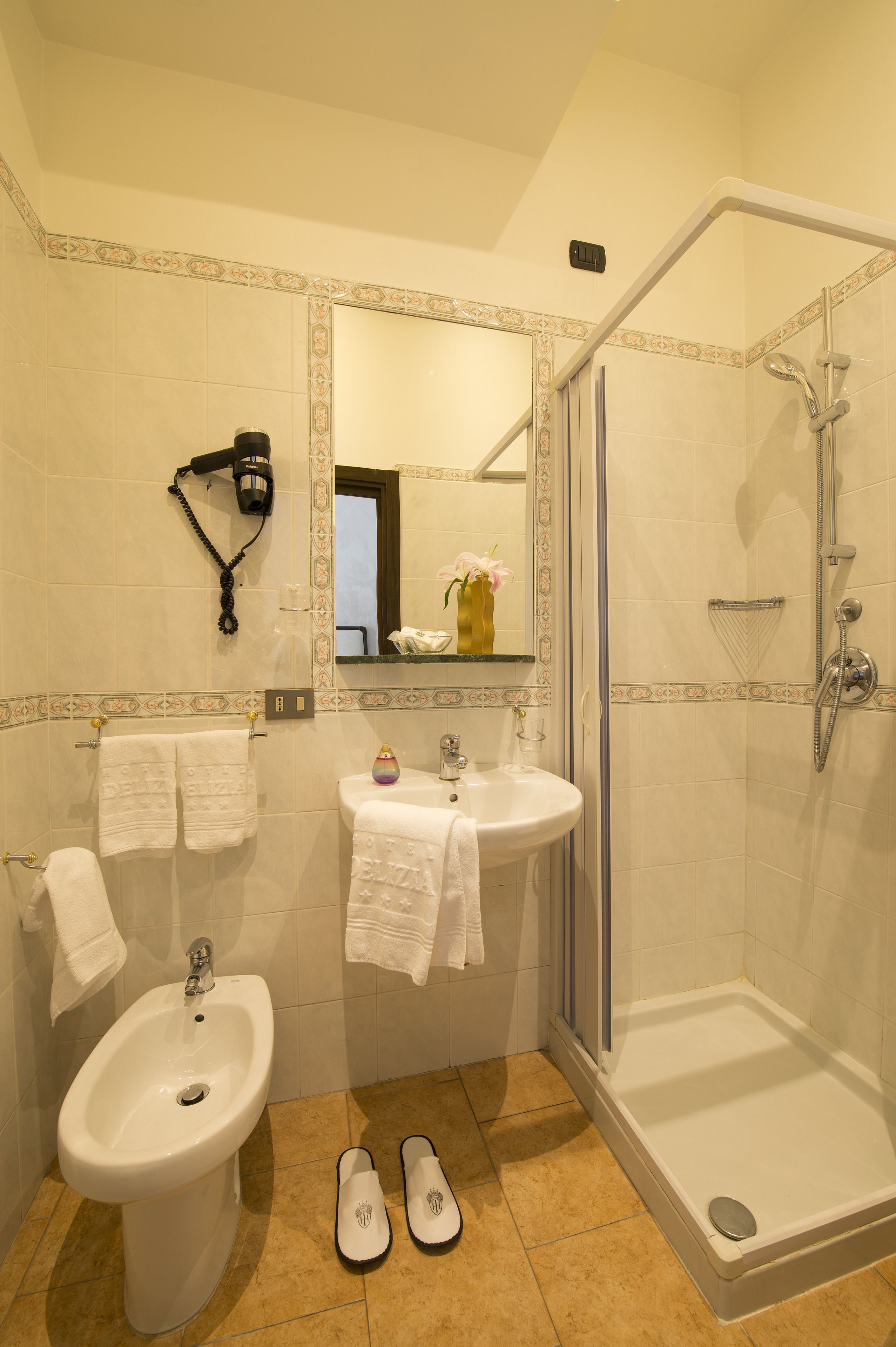 shower, free toiletries, hair dryer, dressing gowns