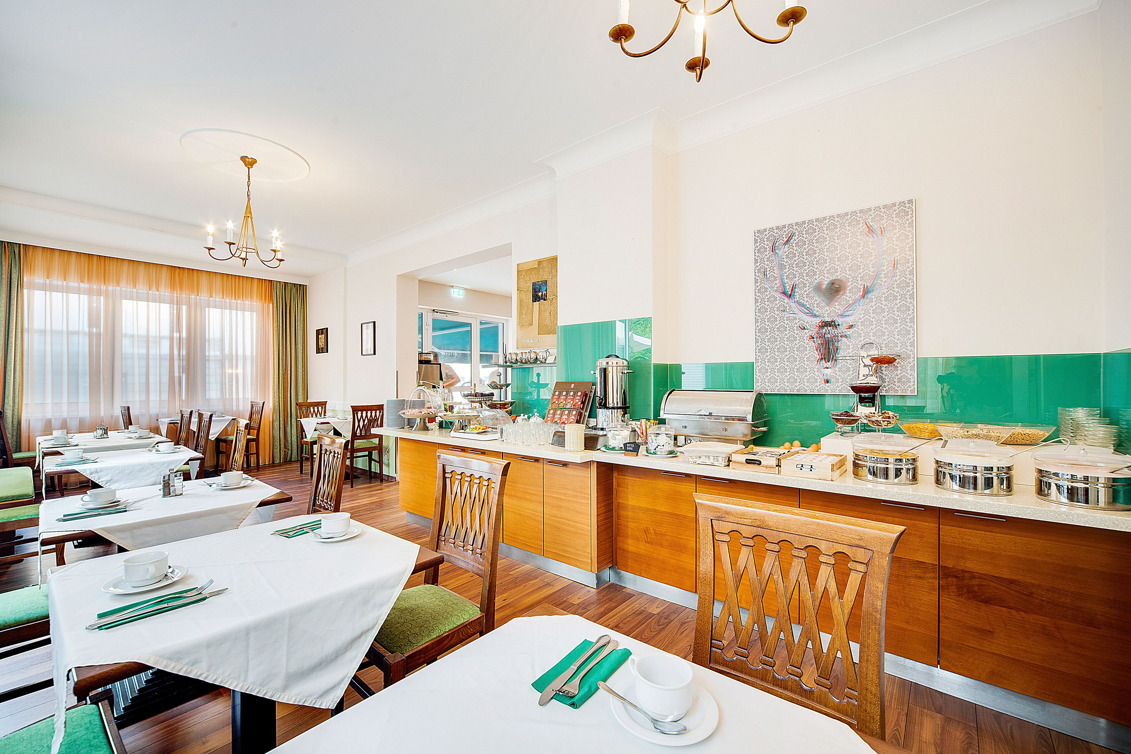 daily buffet breakfast (eur 21 per person)